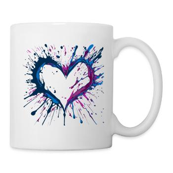 Key West inspired Heart dark - Mug - white - Right