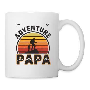 Papa-Abenteuer im Berg - Tasse - Weiß - Rechts