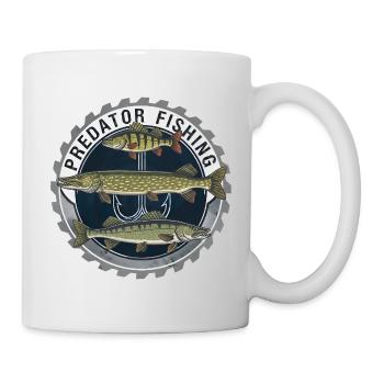 Predator Fishing Raubfisch Angeln - Tasse - Weiß - Rechts