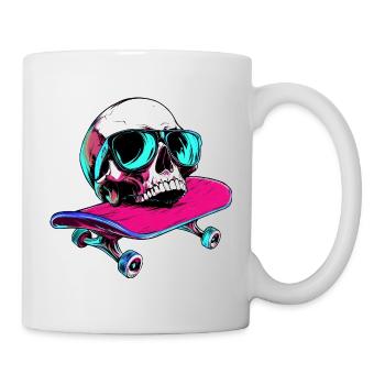 Skull Skateboard - 1990 - Mug - white - Right