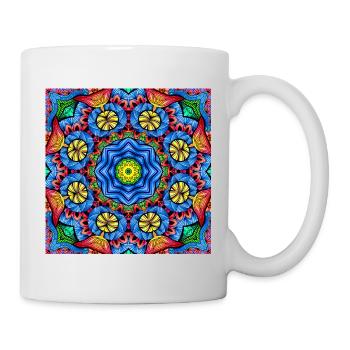 Kaleidoscope Mandala Color Fire - Mug blanc - blanc - Droite
