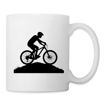 Mountain Adventure Mountain Bike Silhouette - Mug - white - Right
