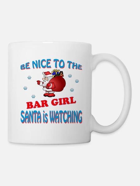 SANTA BAR GIRL - Tasse - Weiß