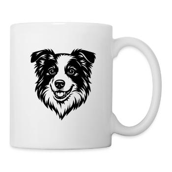 Portrait du Border Collie – Fan de chiens - Mug blanc - blanc - Droite