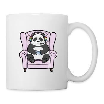 Gamer Panda Bear Playing Video Games Art - Mug - white - Right