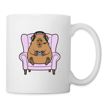 Gamer Capybara-Nagetier spielt Videospiele - Tasse - Weiß - Rechts