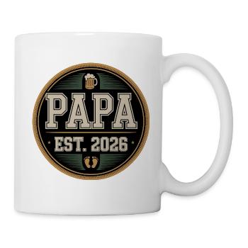 Papa Est. 2026 Father's Day Gift Expectant Dad Bi - Mug - white - Right