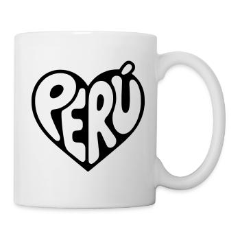 Typographie du cœur du Pérou - Mug blanc - blanc - Droite