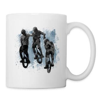 Einrad | Unicycling Freestyle Downhill - Tasse - Weiß - Rechts