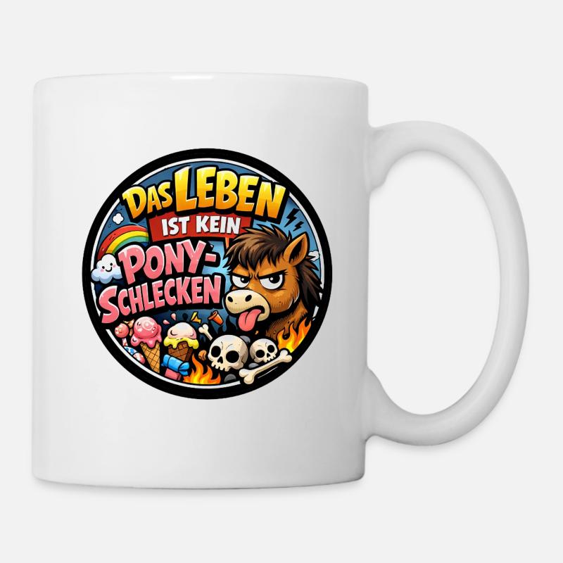 Ponyschlecken - Tasse - Weiß