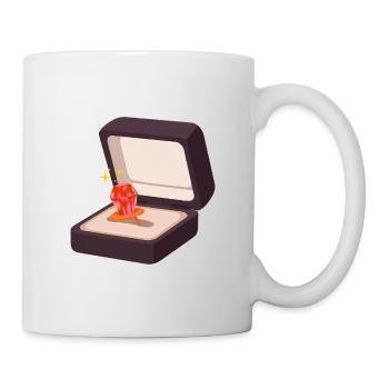 Candy Ring Proposal Verlobung Marry Hochzeit  - Tasse - Weiß - Rechts