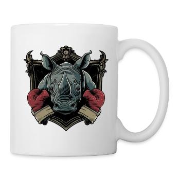 Rhino Boxer MMA - Mug blanc - blanc - Droite