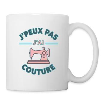 J'peux pas j'ai couture - Mug blanc - blanc - Droite