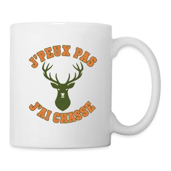 Ich kann nicht. Ich habe Jahrgangshirsche gejagt. - Tasse - Weiß - Rechts