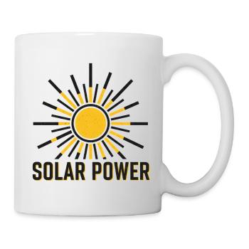 Neobrutalistische Solarenergie-Sonnenstrahl-Ikone - Tasse - Weiß - Rechts