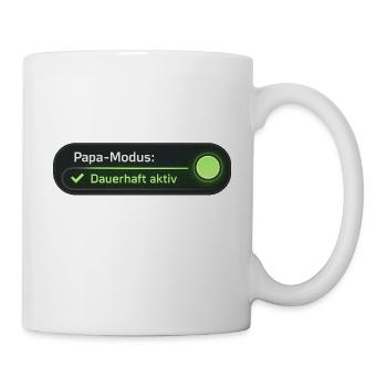Papa Modus dauerhaft aktiv - Tasse - Weiß - Rechts