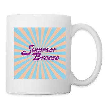 Summer Breeze Retro Typo - Tasse - Weiß - Rechts