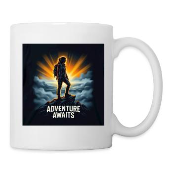 L’aventure attend les alpinistes - Mug blanc - blanc - Droite