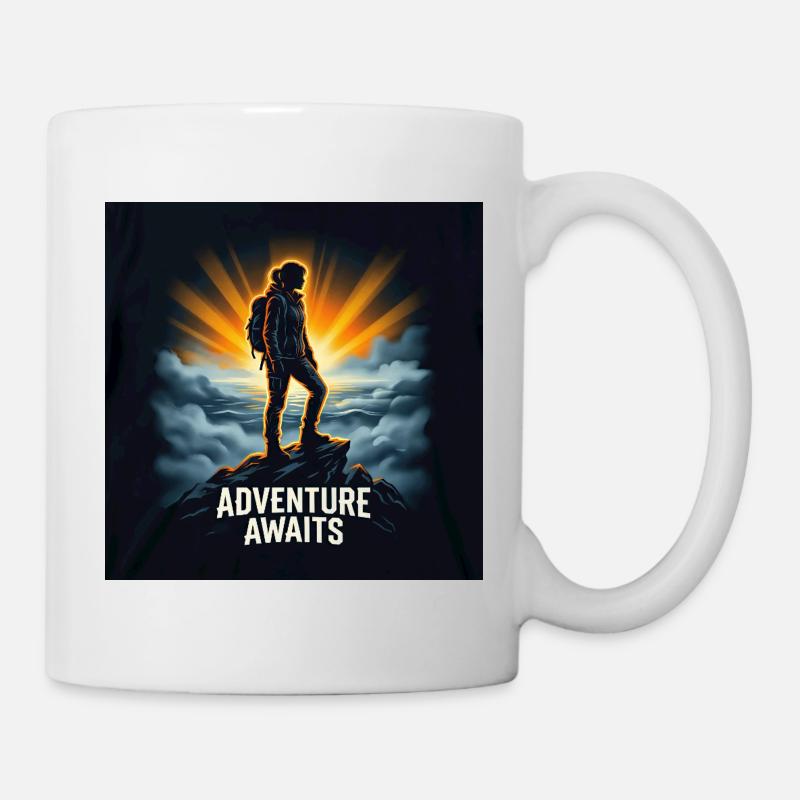 Adventure awaits mountaineers - Mug - white