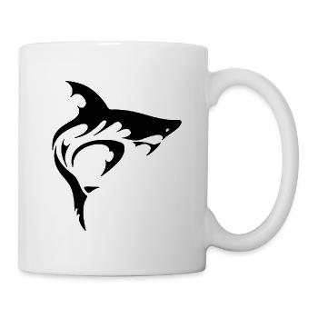 Requin - Mug blanc - blanc - Droite