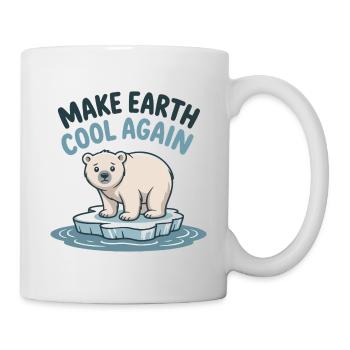 Eisbär: Erde wieder kühl machen - Tasse - Weiß - Rechts