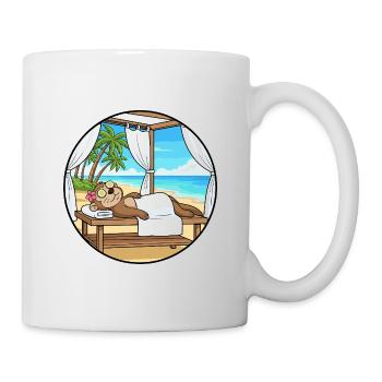 Beach Spa Monkey Ape Relaxing Art - Mug - white - Right