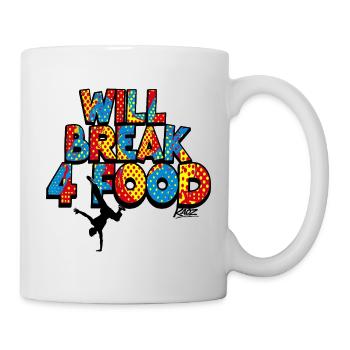 Will Break 4 Food Pop Break Dance Hip-Hop - Mug - white - Right