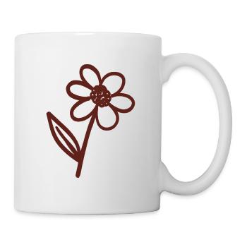 Minimal Floral Sketch Bloom - Mug - white - Right