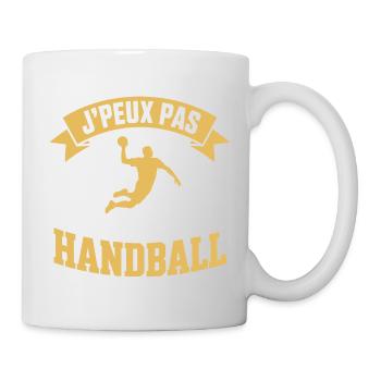 j'peux pas j'ai handball joueur de handball - Mug blanc - blanc - Droite
