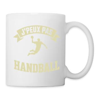 j'peux pas j'ai handball joueur de handball - Mug blanc - blanc - Droite
