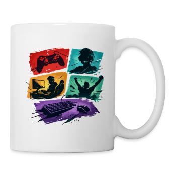 Gaming Gamer T Shirt - Mug - white - Right