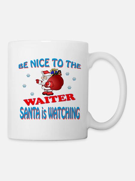 SANTA WAITER - Tasse - Weiß