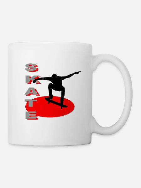 SKATE - Tasse - Weiß