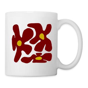 Red Flowers Organic Transparent Design -V2 - Mug - white - Right