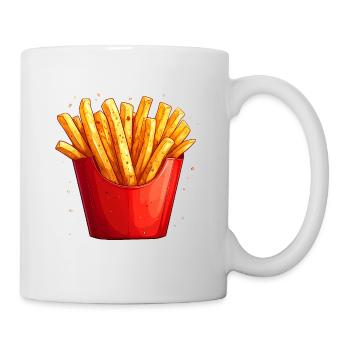 Pommes - Tasse - Weiß - Rechts