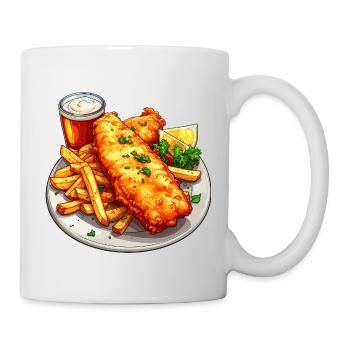 Fish and chips - Mug blanc - blanc - Droite