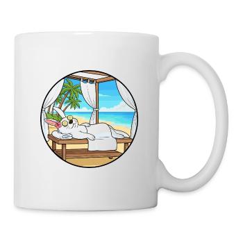 Beach Spa Rabbit Bunny Relaxing Art - Mug - white - Right