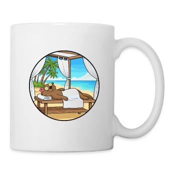 Beach Spa Otter Animal Relaxing Art - Mug - white - Right