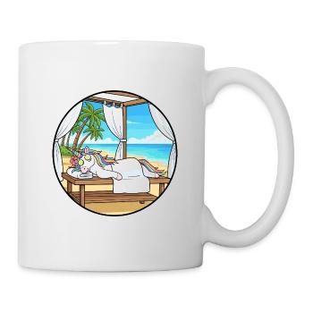 Strandspa-Einhorn Magische Entspannungskunst - Tasse - Weiß - Rechts