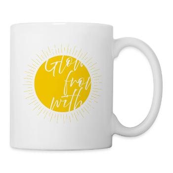 Glühen von Innen Sonnen Typoschrift - Tasse - Weiß - Rechts