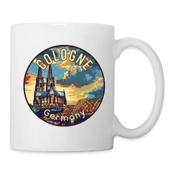 Entdecken Sie die kulturellen Reize von Köln in Deutschland - Tasse - Weiß - Rechts
