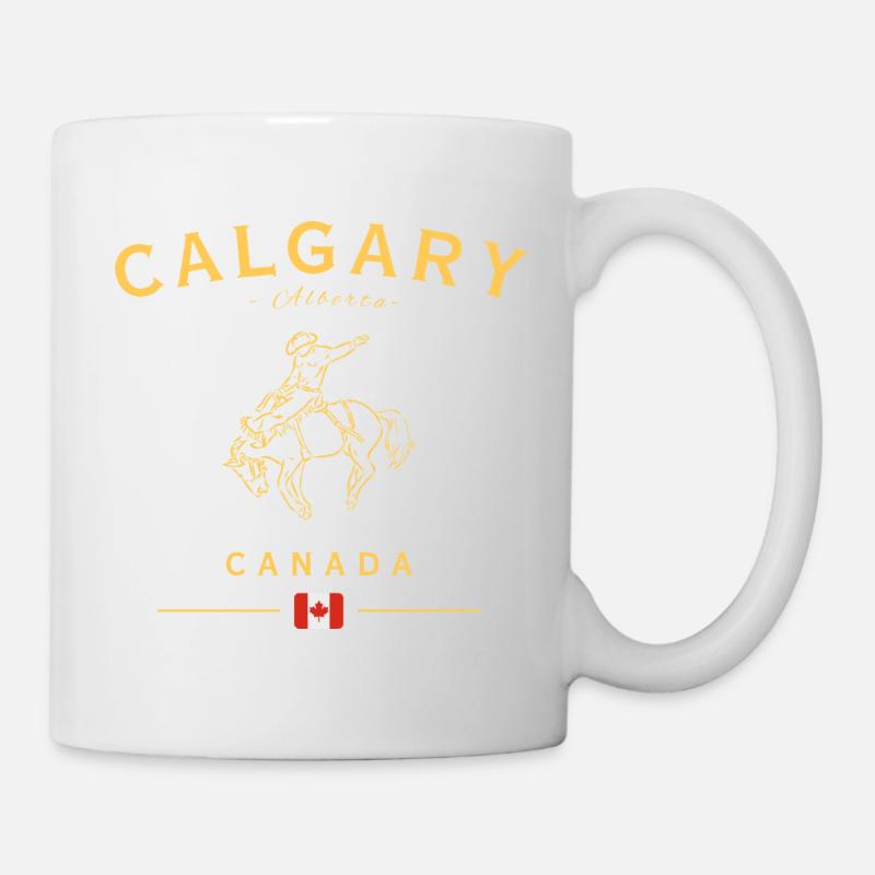 Calgary Rodeo Gold Alberta Canada - Mug blanc - blanc