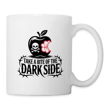 Düsterer Apfel mit Biss Design - Tasse - Weiß - Rechts