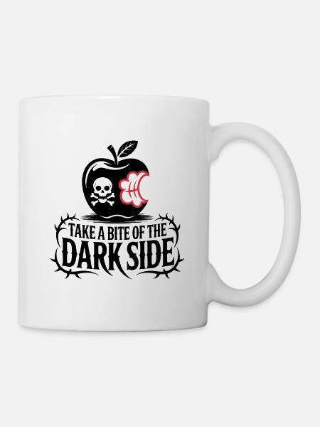 Düsterer Apfel mit Biss Design - Tasse - Weiß