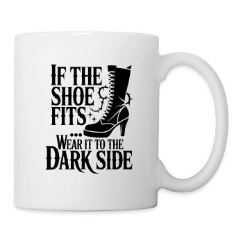 Shoe Design Dark Side Saying - Mug - white - Right