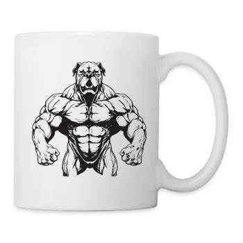 Muscles de bête canine - Mug blanc - blanc - Droite
