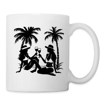Palmiers de fête pour filles - Mug blanc - blanc - Droite