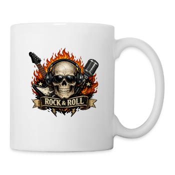 Jupe de crâne Flames Imprimé - Mug blanc - blanc - Droite