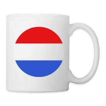 Drapeau rond du Luxembourg - Mug blanc - blanc - Droite