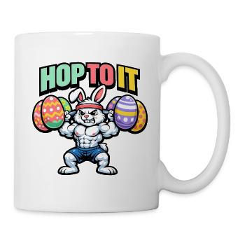 Pumpernickel Fitness Rabbit - Mug - white - Right